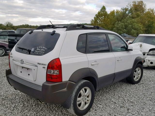 KM8JN12D07U607316 - 2007 HYUNDAI TUCSON SE WHITE photo 4