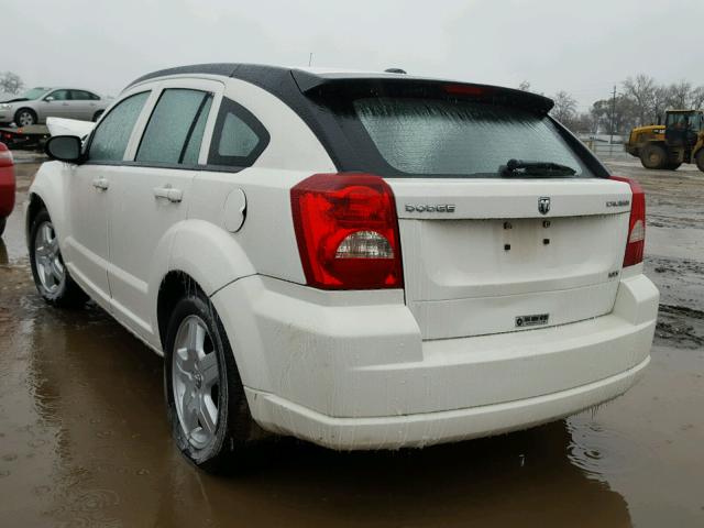 1B3HB48A69D112195 - 2009 DODGE CALIBER SX WHITE photo 3