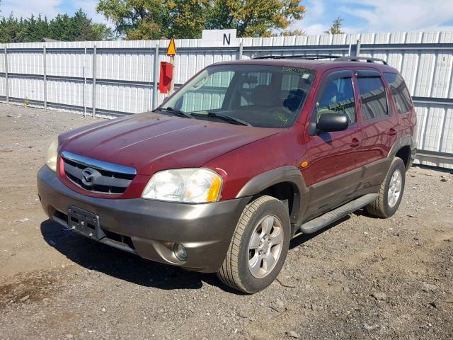 4F2YZ94164KM29881 - 2004 MAZDA TRIBUTE LX BURGUNDY photo 2