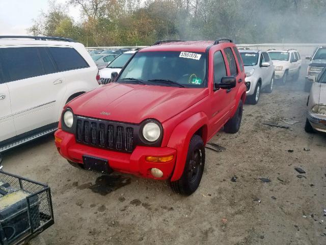 1J4GL58KX2W177366 - 2002 JEEP LIBERTY LI RED photo 2