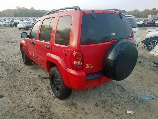 1J4GL58KX2W177366 - 2002 JEEP LIBERTY LI RED photo 3