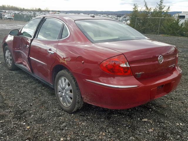 2G4WC582791225212 - 2009 BUICK LACROSSE C RED photo 3