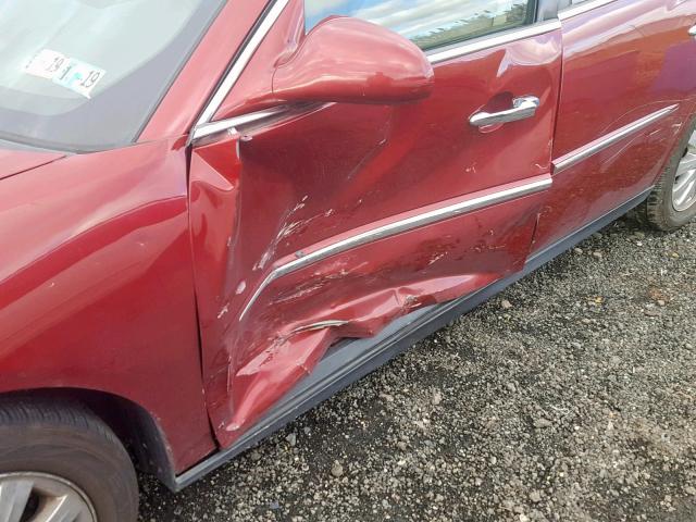 2G4WC582791225212 - 2009 BUICK LACROSSE C RED photo 9