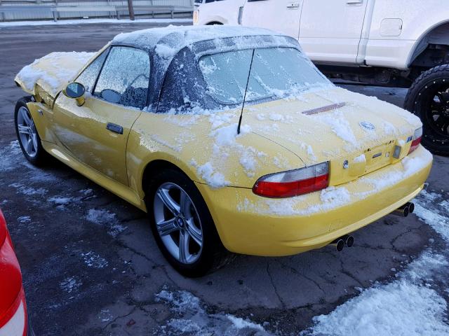 WBSCK9338XLC88050 - 1999 BMW M ROADSTER YELLOW photo 3