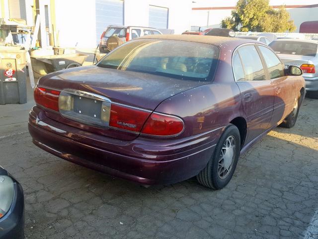 1G4HP54K844107010 - 2004 BUICK LESABRE CU BURGUNDY photo 4