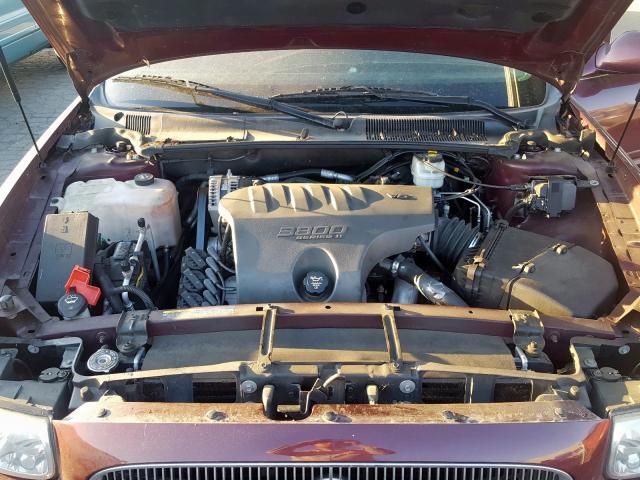 1G4HP54K844107010 - 2004 BUICK LESABRE CU BURGUNDY photo 7