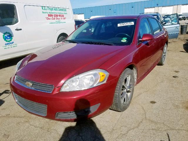 2G1WB5EK9B1136672 - 2011 CHEVROLET IMPALA LT BURGUNDY photo 2