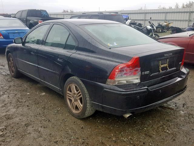 YV1RS592272612602 - 2007 VOLVO S60 2.5T BLACK photo 3