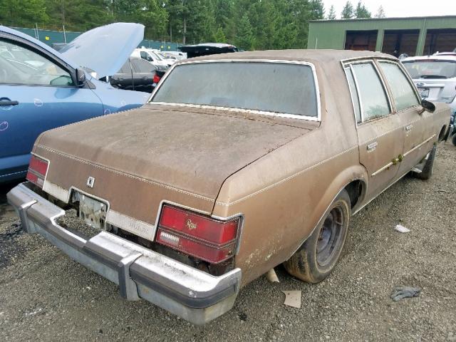 1G4AJ69A3CH141503 - 1982 BUICK REGAL BROWN photo 4