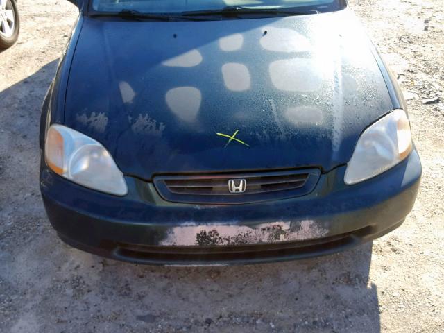 1HGEJ814XVL099405 - 1997 HONDA CIVIC EX GREEN photo 7