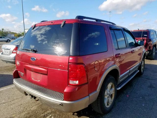 1FMDU74K43ZA44427 - 2003 FORD EXPLORER E RED photo 4