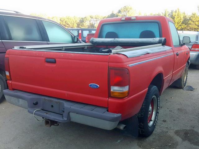 1FTCR10A7VPB28848 - 1997 FORD RANGER RED photo 4