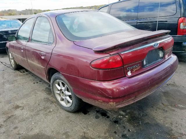 1FAFP66L3YK100321 - 2000 FORD CONTOUR SE MAROON photo 3