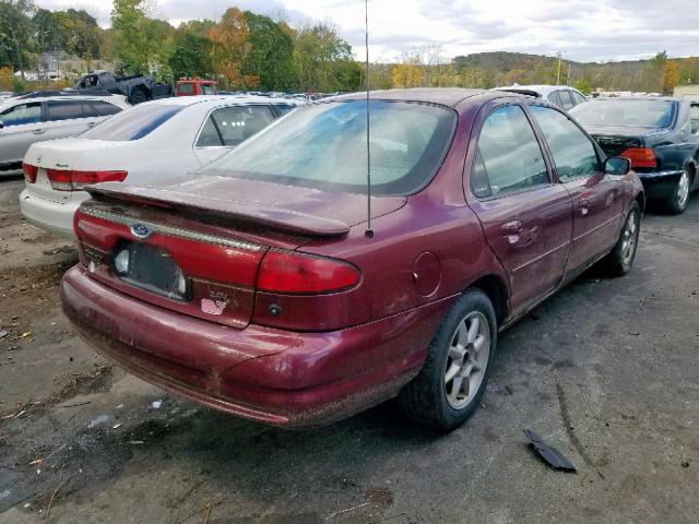 1FAFP66L3YK100321 - 2000 FORD CONTOUR SE MAROON photo 4