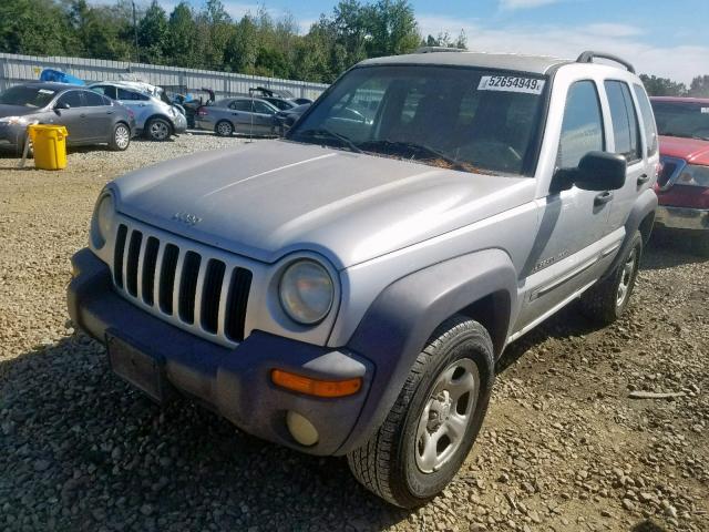 1J4GK48K72W119177 - 2002 JEEP LIBERTY SP SILVER photo 2