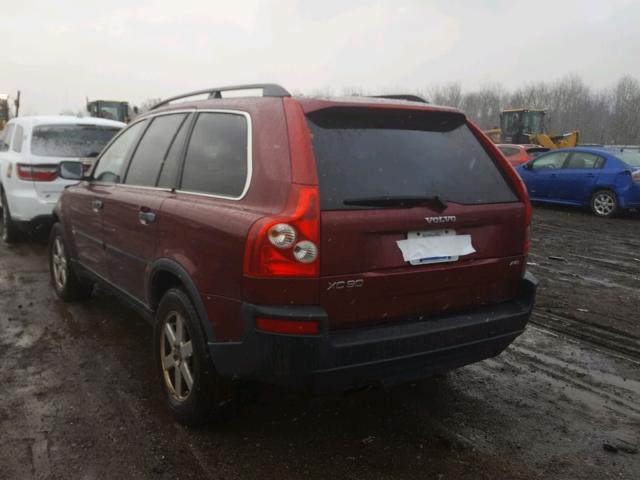 YV4CM592861226192 - 2006 VOLVO XC90 BURGUNDY photo 3