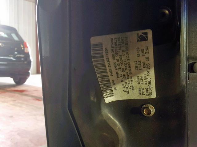 1G8AJ52FX5Z152090 - 2005 SATURN ION LEVEL GRAY photo 10