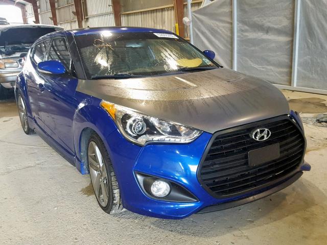 KMHTC6AE6DU175073 - 2013 HYUNDAI VELOSTER T BLUE photo 1