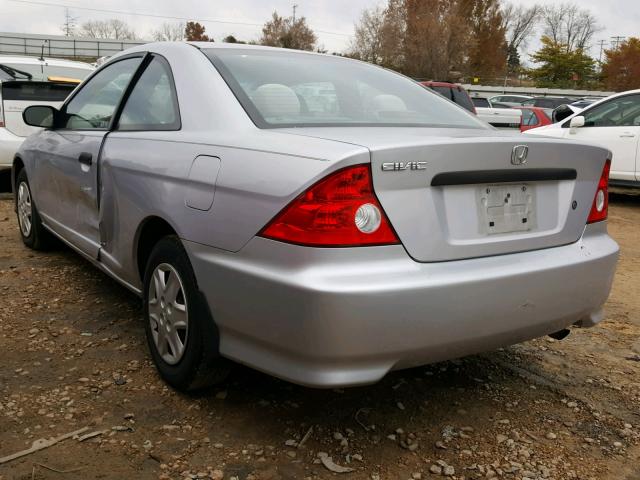 1HGEM22395L080029 - 2005 HONDA CIVIC DX V SILVER photo 3