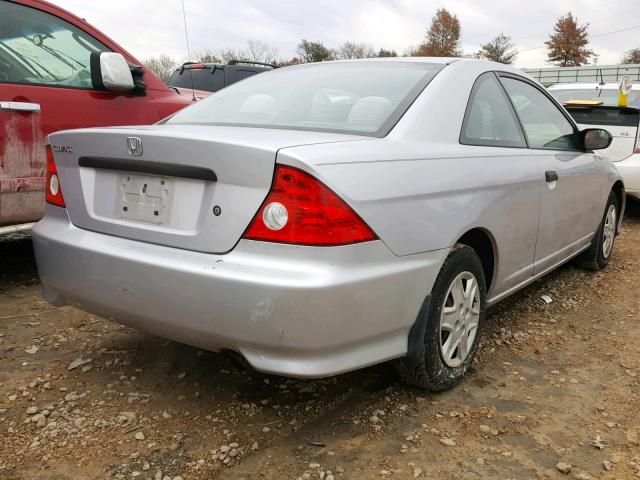 1HGEM22395L080029 - 2005 HONDA CIVIC DX V SILVER photo 4