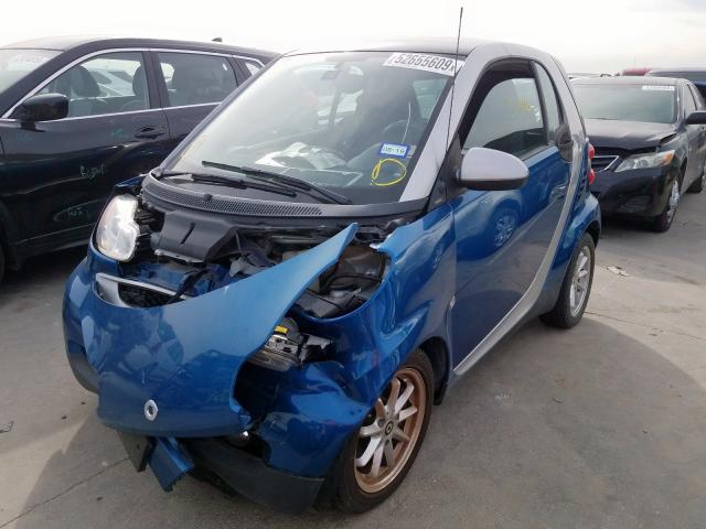 WMEEJ31X19K303582 - 2009 SMART FORTWO BLUE photo 2