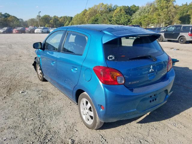 ML32A4HJ5EH021948 - 2014 MITSUBISHI MIRAGE ES BLUE photo 3