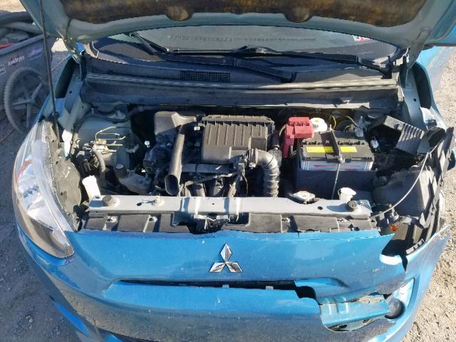 ML32A4HJ5EH021948 - 2014 MITSUBISHI MIRAGE ES BLUE photo 7