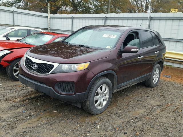 5XYKT3A16BG013180 - 2011 KIA SORENTO BA MAROON photo 2