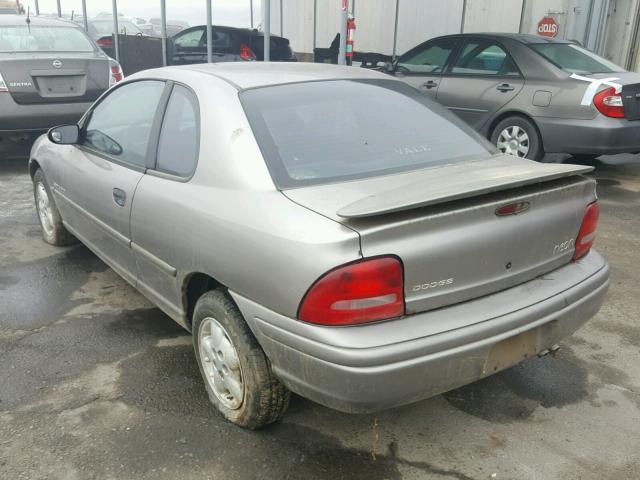 1B3ES42Y8WD704489 - 1998 DODGE NEON HIGHL SILVER photo 3