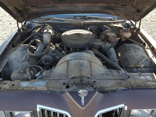 2J57Z7P131048 - 1977 PONTIAC COUPE BROWN photo 7