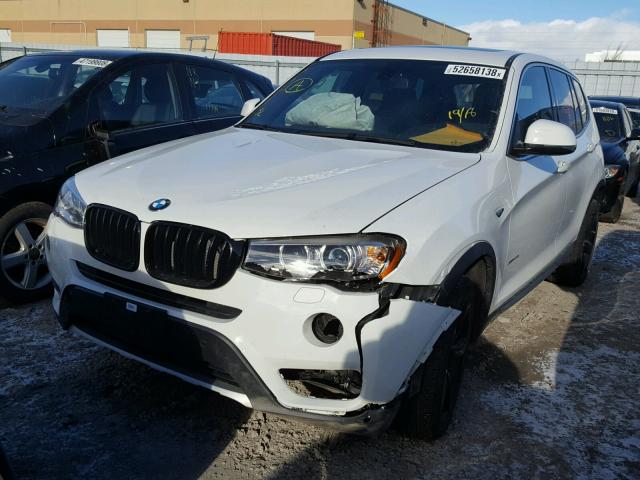 5UXWX9C34H0W77790 - 2017 BMW X3 XDRIVE2 WHITE photo 2