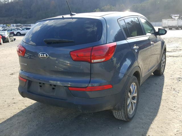 KNDPB3AC2F7724310 - 2015 KIA SPORTAGE L BLUE photo 4