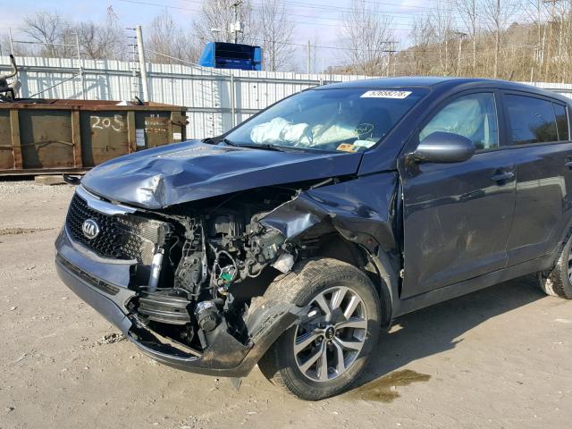 KNDPB3AC2F7724310 - 2015 KIA SPORTAGE L BLUE photo 9