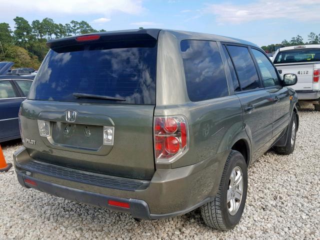 5FNYF28147B035310 - 2007 HONDA PILOT LX GREEN photo 4