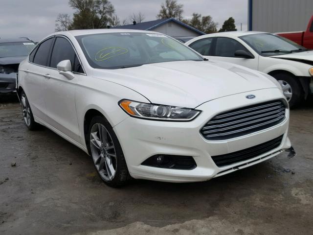 3FA6P0K91DR105742 - 2013 FORD FUSION TIT WHITE photo 1