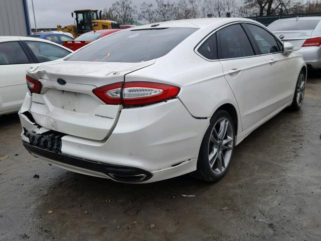 3FA6P0K91DR105742 - 2013 FORD FUSION TIT WHITE photo 4