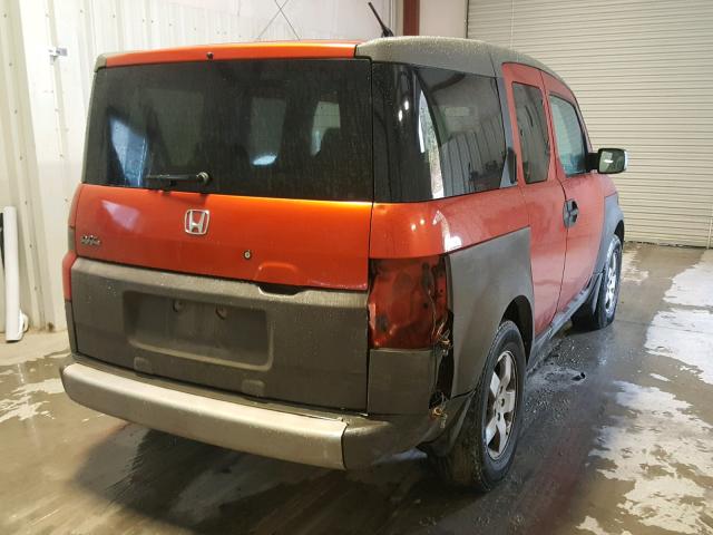 5J6YH28573L029919 - 2003 HONDA ELEMENT EX ORANGE photo 4