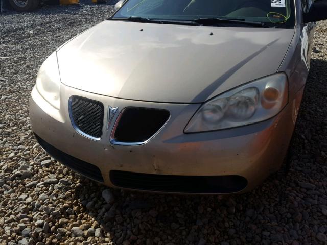 1G2ZF55B764141182 - 2006 PONTIAC G6 SE TAN photo 9