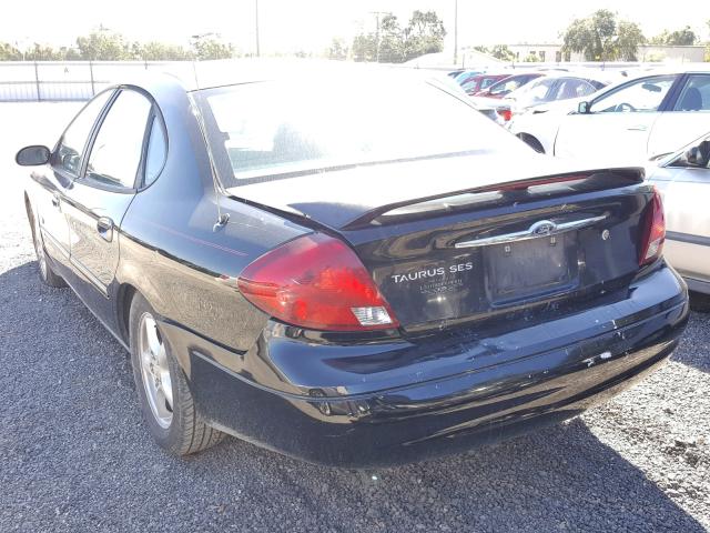 1FAFP55U52A148100 - 2002 FORD TAURUS SES BLACK photo 3