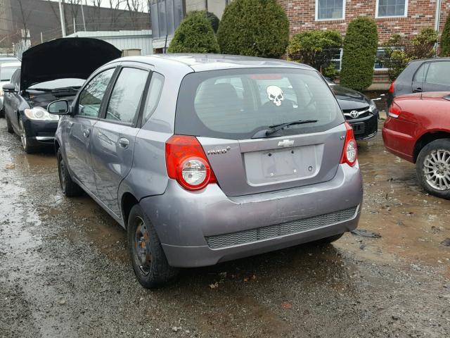 KL1TD6DE1BB185426 - 2011 CHEVROLET AVEO LS GRAY photo 3