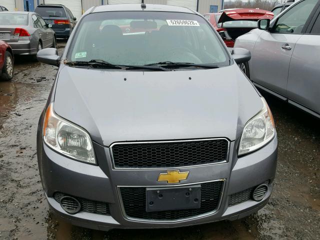 KL1TD6DE1BB185426 - 2011 CHEVROLET AVEO LS GRAY photo 9