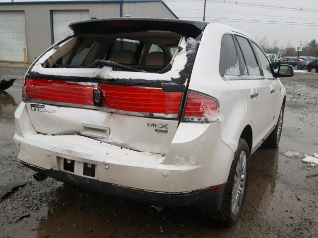 2LMDU88C29BJ08571 - 2009 LINCOLN MKX WHITE photo 4