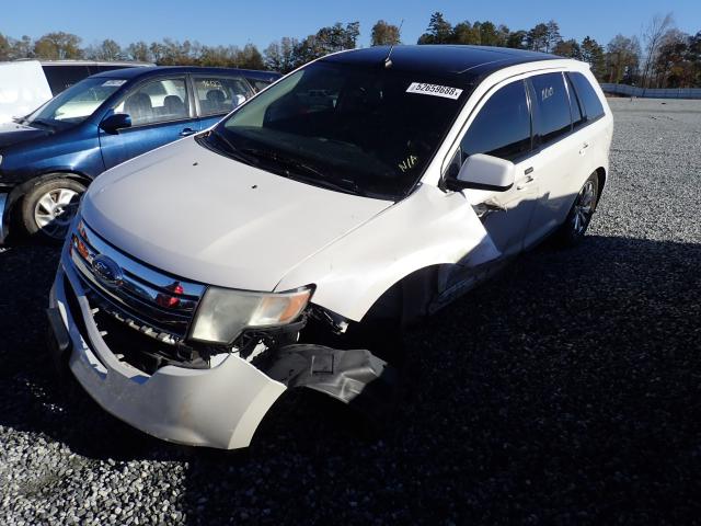 2FMDK48C29BA91507 - 2009 FORD EDGE SEL WHITE photo 2