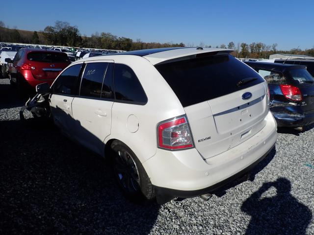 2FMDK48C29BA91507 - 2009 FORD EDGE SEL WHITE photo 3