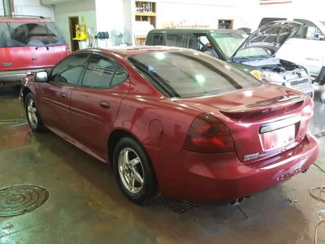 2G2WS522441217646 - 2004 PONTIAC GRAND PRIX მუქწითელი ფოტო 3