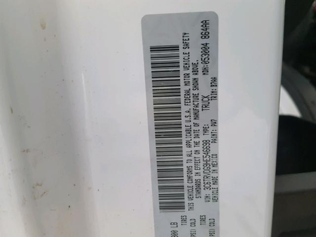 3C6TRVDG9HE546698 - 2017 RAM PROMASTER 白色 照片 10