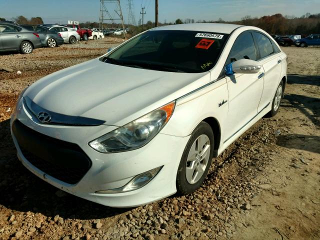 KMHEC4A42BA003271 - 2011 HYUNDAI SONATA HYB WHITE photo 2