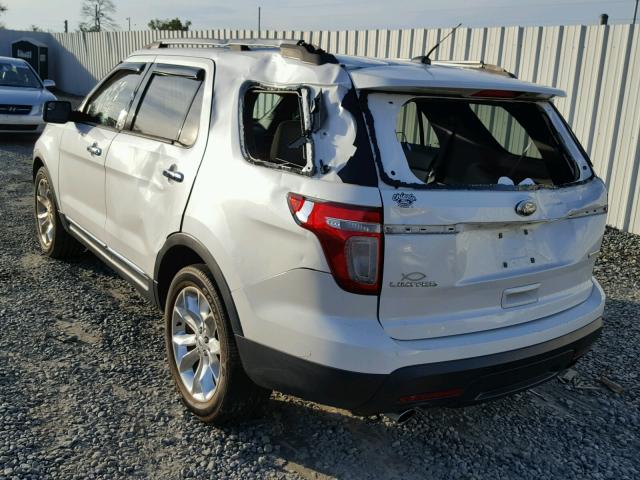 1FM5K7F99DGA52671 - 2013 FORD EXPLORER L WHITE photo 3