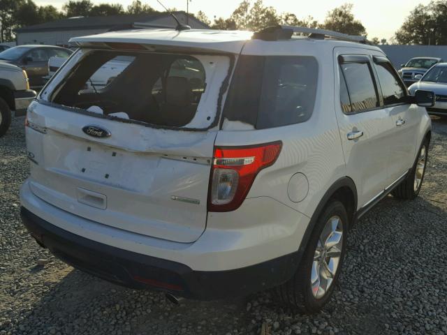 1FM5K7F99DGA52671 - 2013 FORD EXPLORER L WHITE photo 4