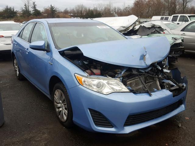 4T1BD1FK0CU035948 - 2012 TOYOTA CAMRY HYBR BLUE photo 1